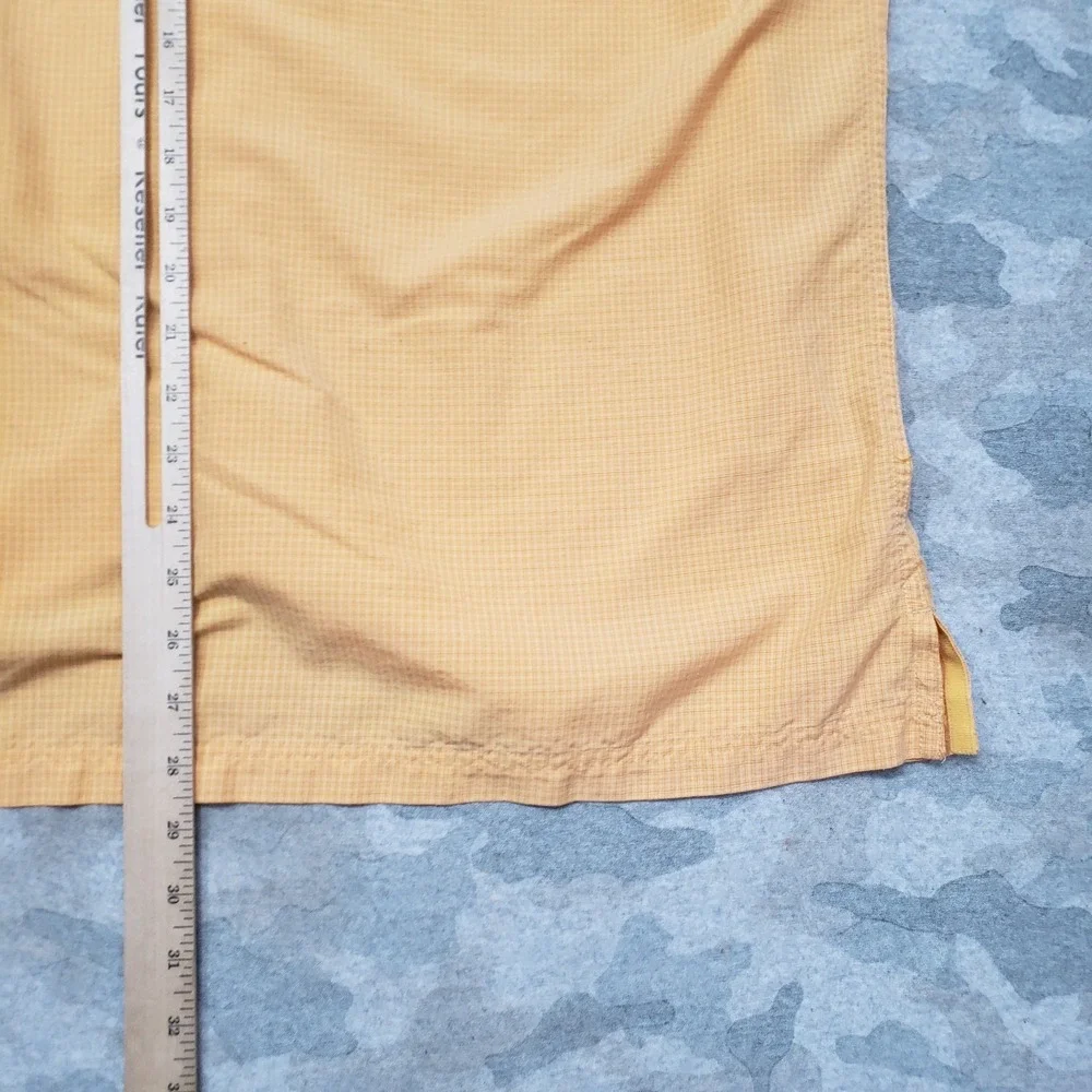The North Face Shirt Mens Large Orange Pockets Short Sleeve‎ Button Up